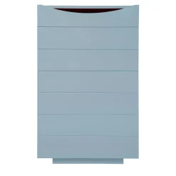 Cassettiera Settimino Azzurro in legno di frassino verniciato