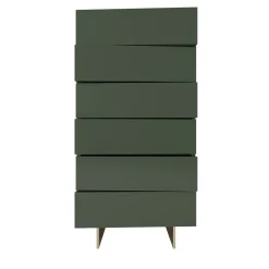 Cassettiera verticale Settimanale V in legno verde