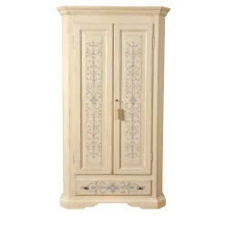 Cassettone Beige In Stile Tirolese Dipinto a Mano