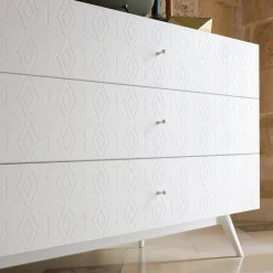 Cassettone bianco a 6 cassetti Tiles