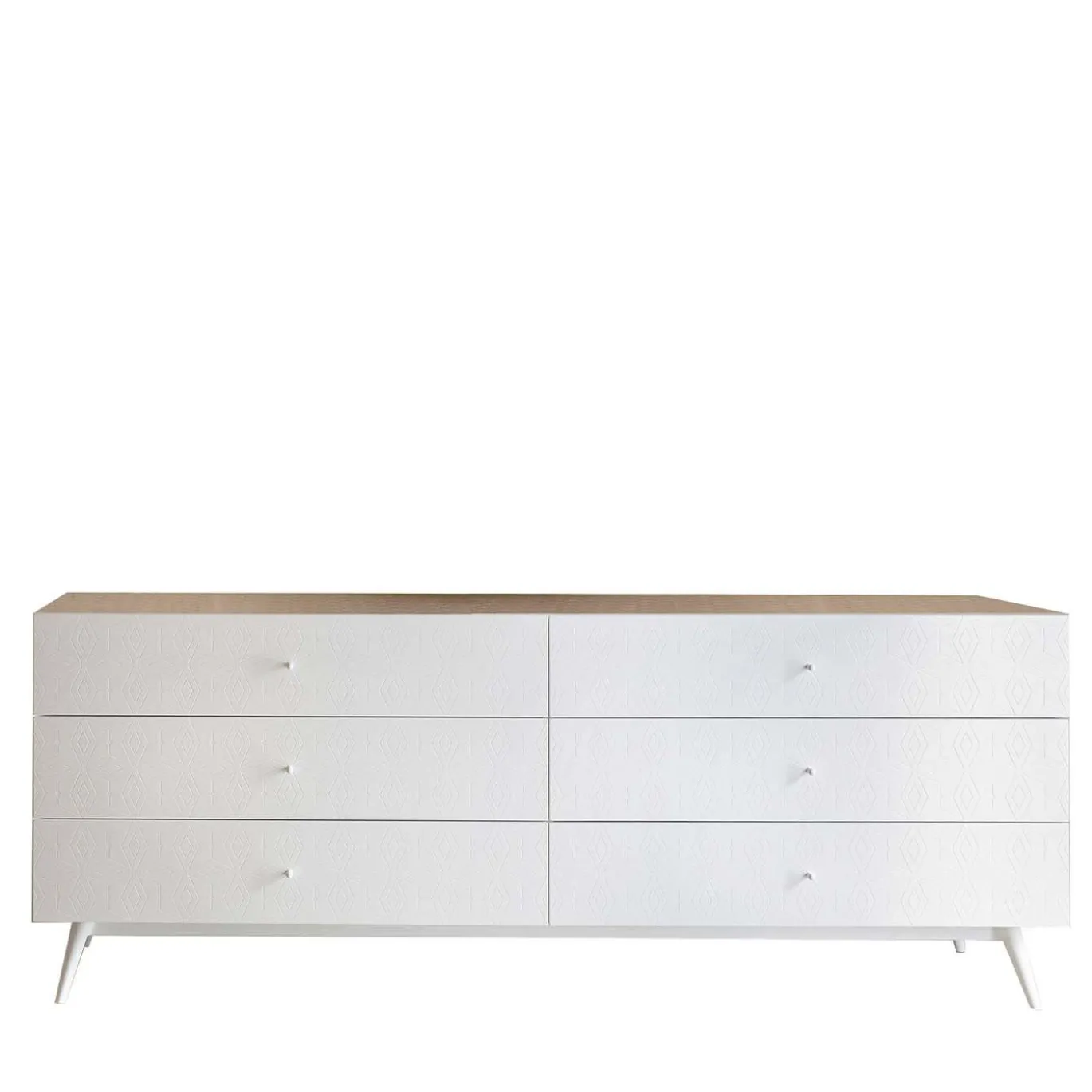 Cassettone bianco a 6 cassetti Tiles