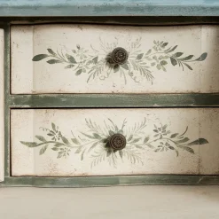 Cassettone Parma Doge Blue Secretary con Chinoiserie Oro