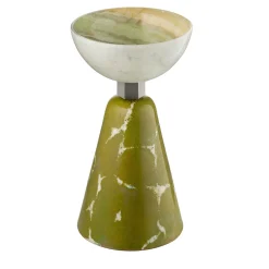 Centrotavola Alchimie in vetro di Murano verde giada
