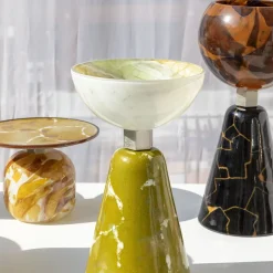 Centrotavola Alchimie in vetro di Murano Black Emperador