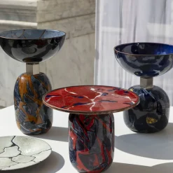 Centrotavola Alchimie in vetro di Murano Nero Sahara