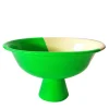 Centrotavola Asfalto Fluo in ceramica verde fluo e giallo zabaglione