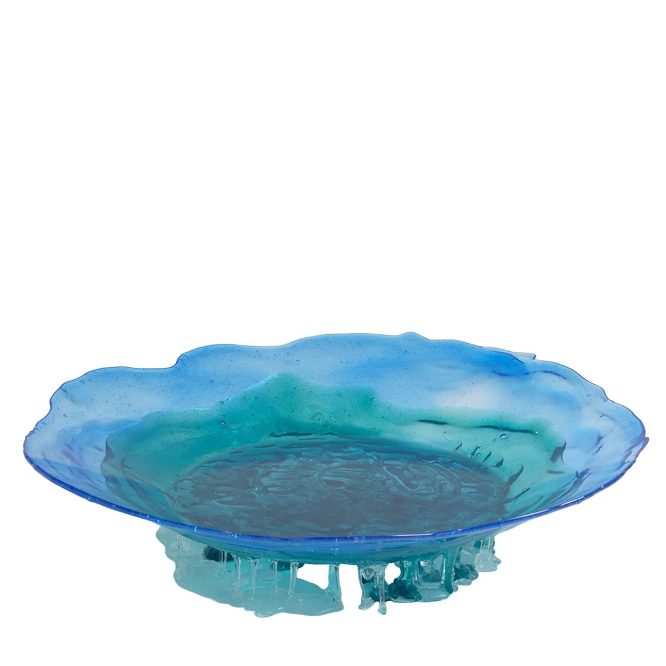 Centrotavola Big Surprise 1 in Resina Blu e Verde di Gaetano Pesce