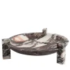 Centrotavola Block Stand Basso in Marmo Calacatta Viola