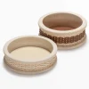 Centrotavola Courbet in pelle e rattan #4