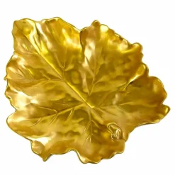 Centrotavola Foglia Liscia Grande Oro