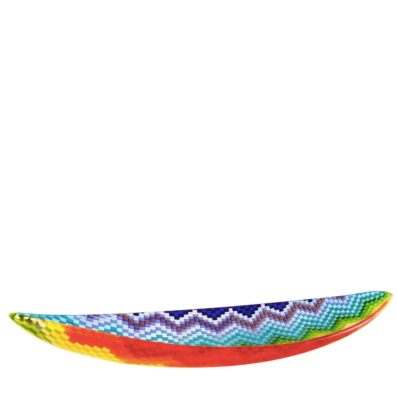 Centrotavola Gondola Iris in vetro di Murano di Andrea Orso