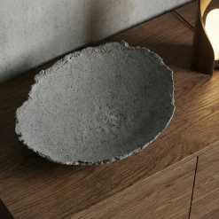 Centrotavola Grigio Concreto in Glebanite Grigia