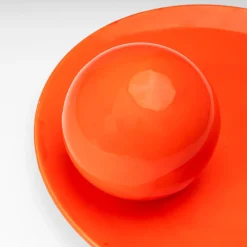 Centrotavola in ceramica arancione Monomio Stabilo