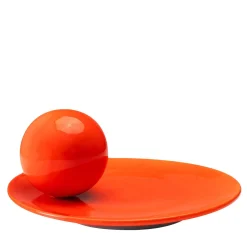 Centrotavola in ceramica arancione Monomio Stabilo