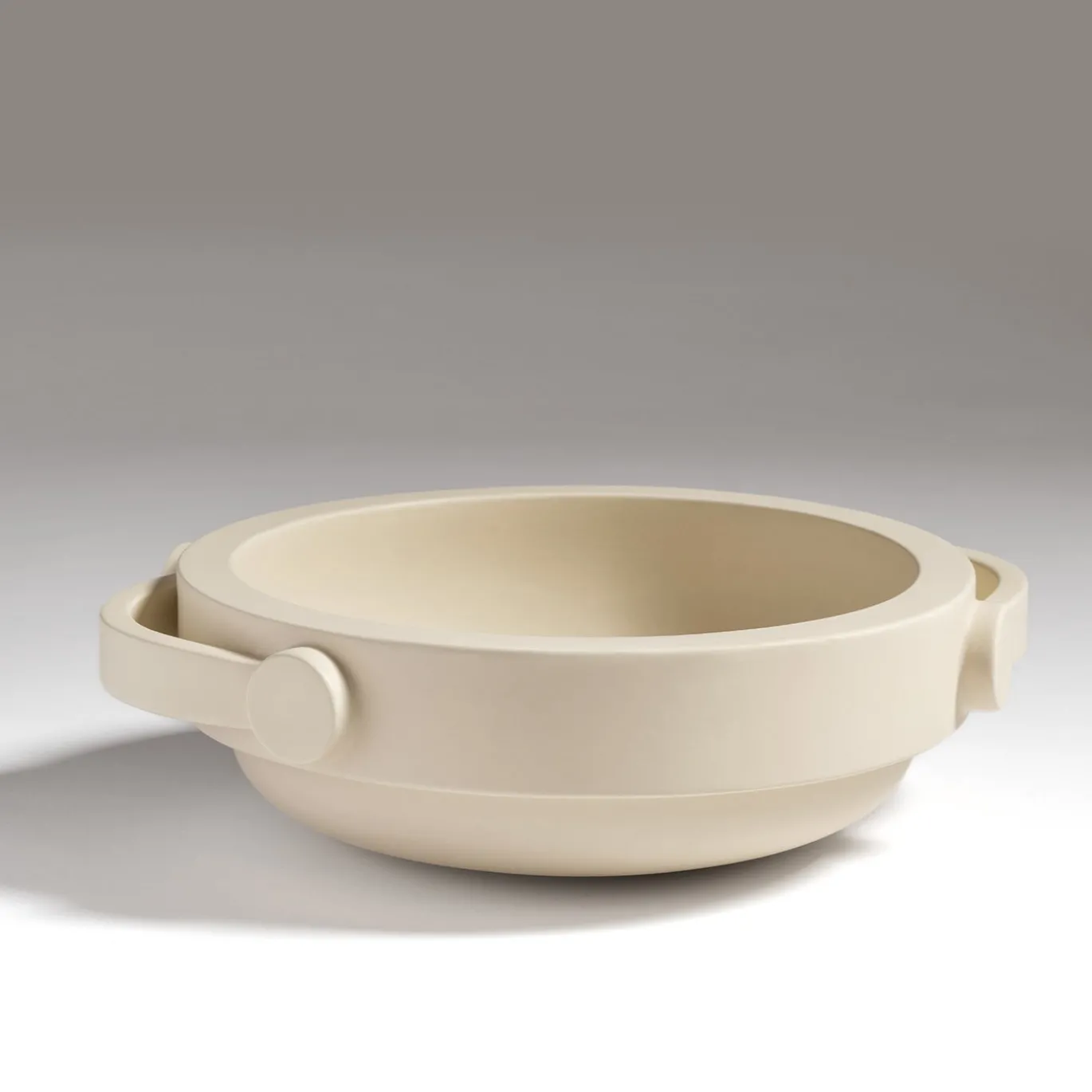 Centrotavola in ceramica ecru opaco Jarro