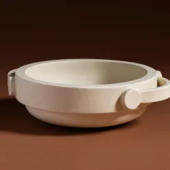 Centrotavola in ceramica ecru opaco Jarro