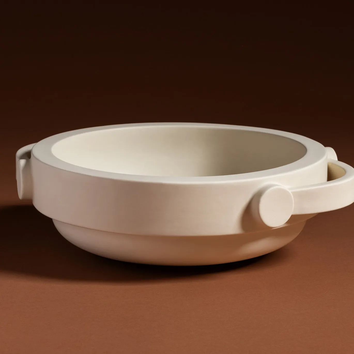 Centrotavola in ceramica ecru opaco Jarro