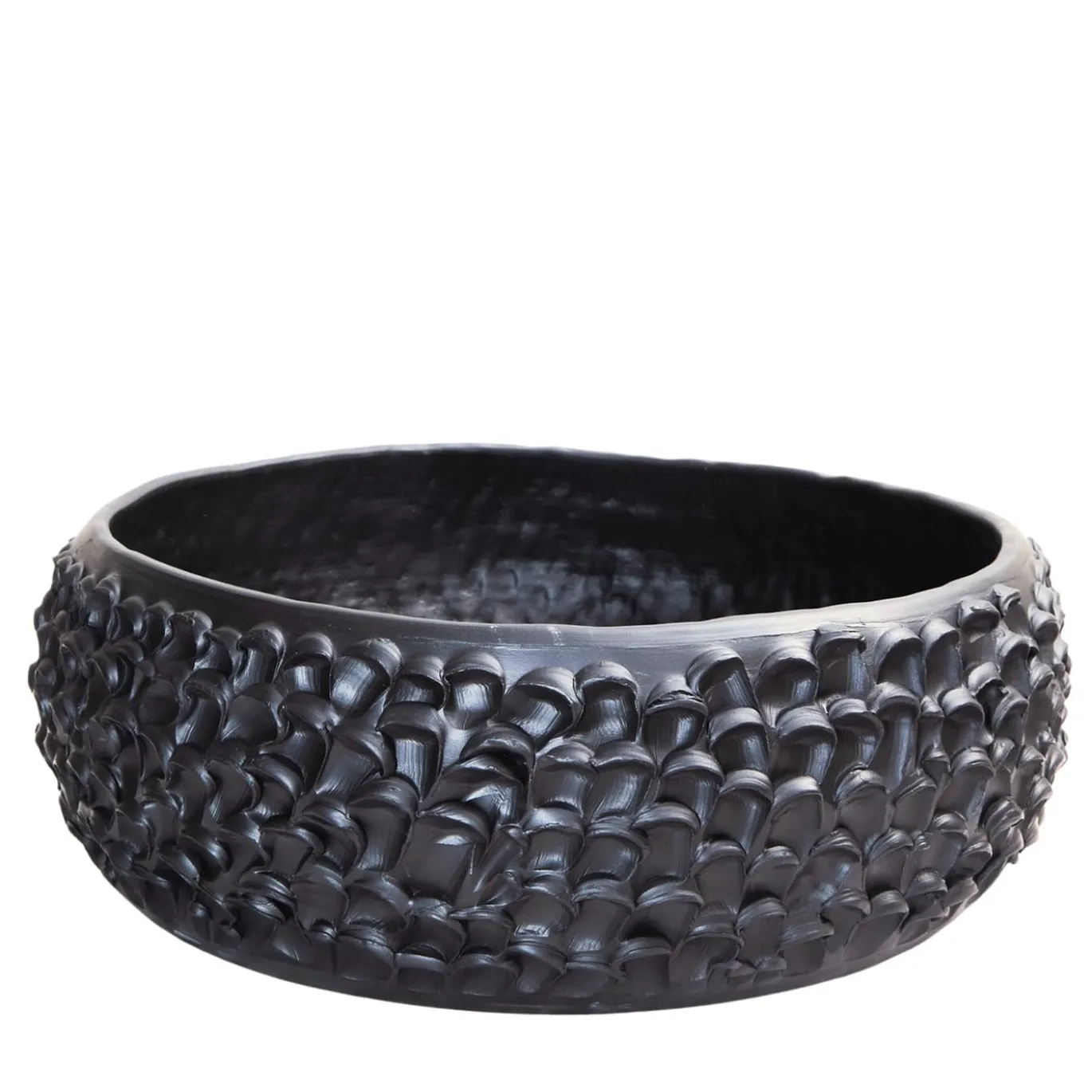 Centrotavola in Ceramica Olive Serie Onda Nero Liquirizia