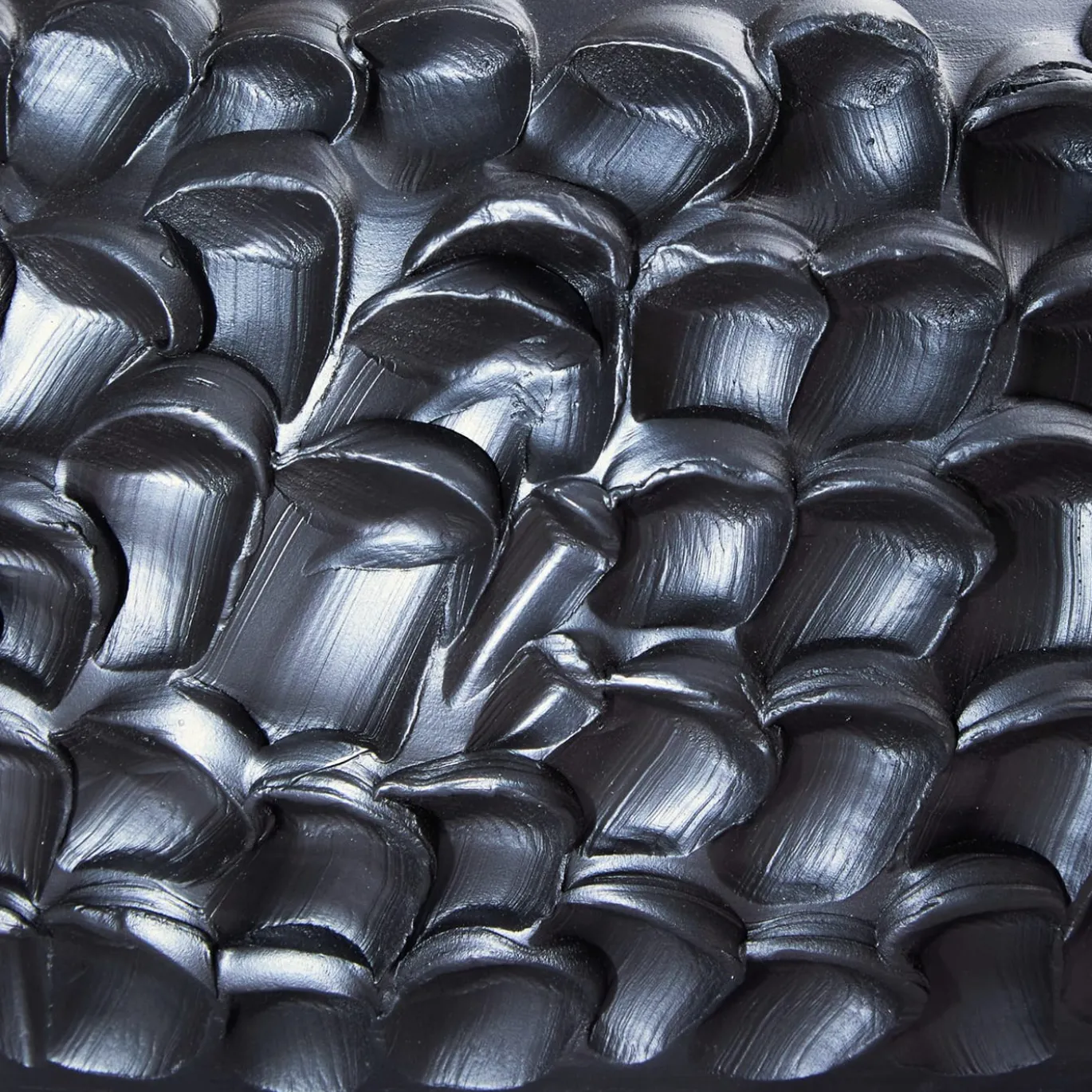 Centrotavola in Ceramica Olive Serie Onda Nero Liquirizia