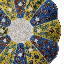 Centrotavola in ceramica policroma