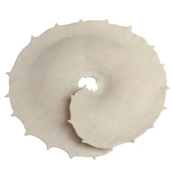 Centrotavola in ceramica smaltata avorio Ossa trigonella radiata