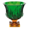 Centrotavola in Cristallo Verde Ambra Fire