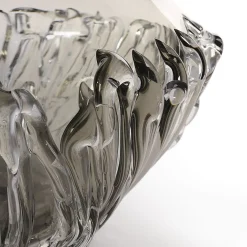 Centrotavola in vetro di Murano grigio