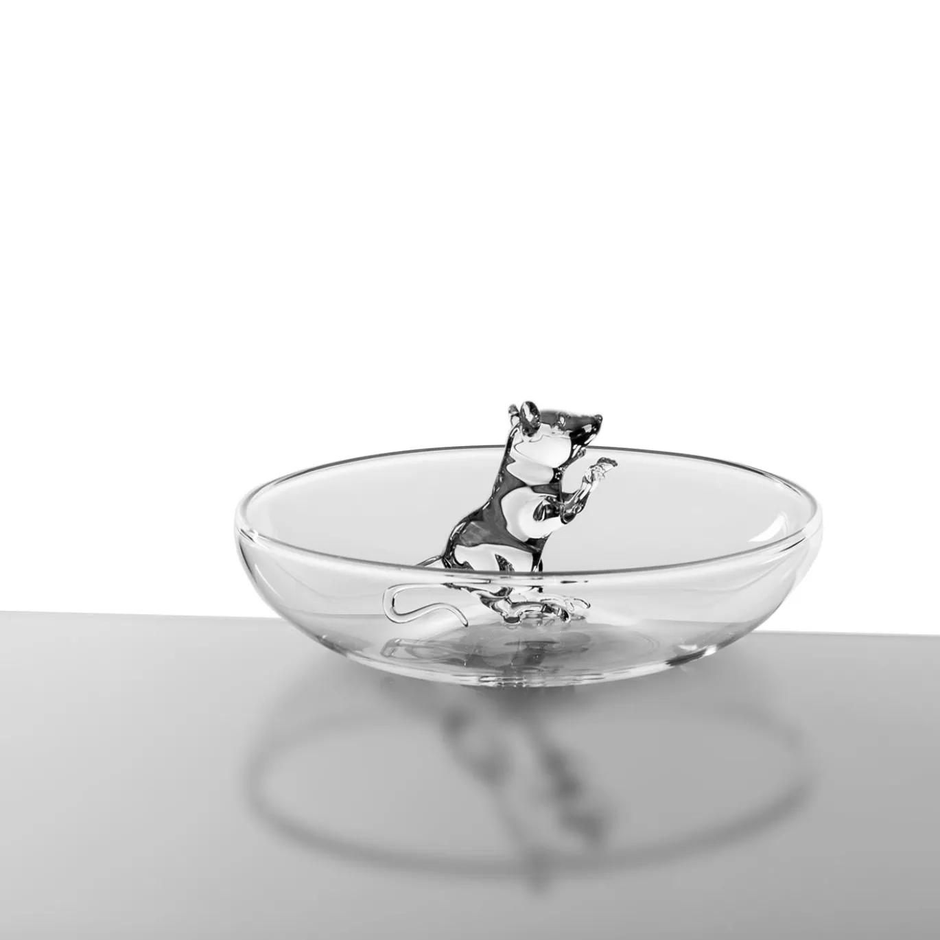 Centrotavola in Vetro Trasparente Little Mouse #2
