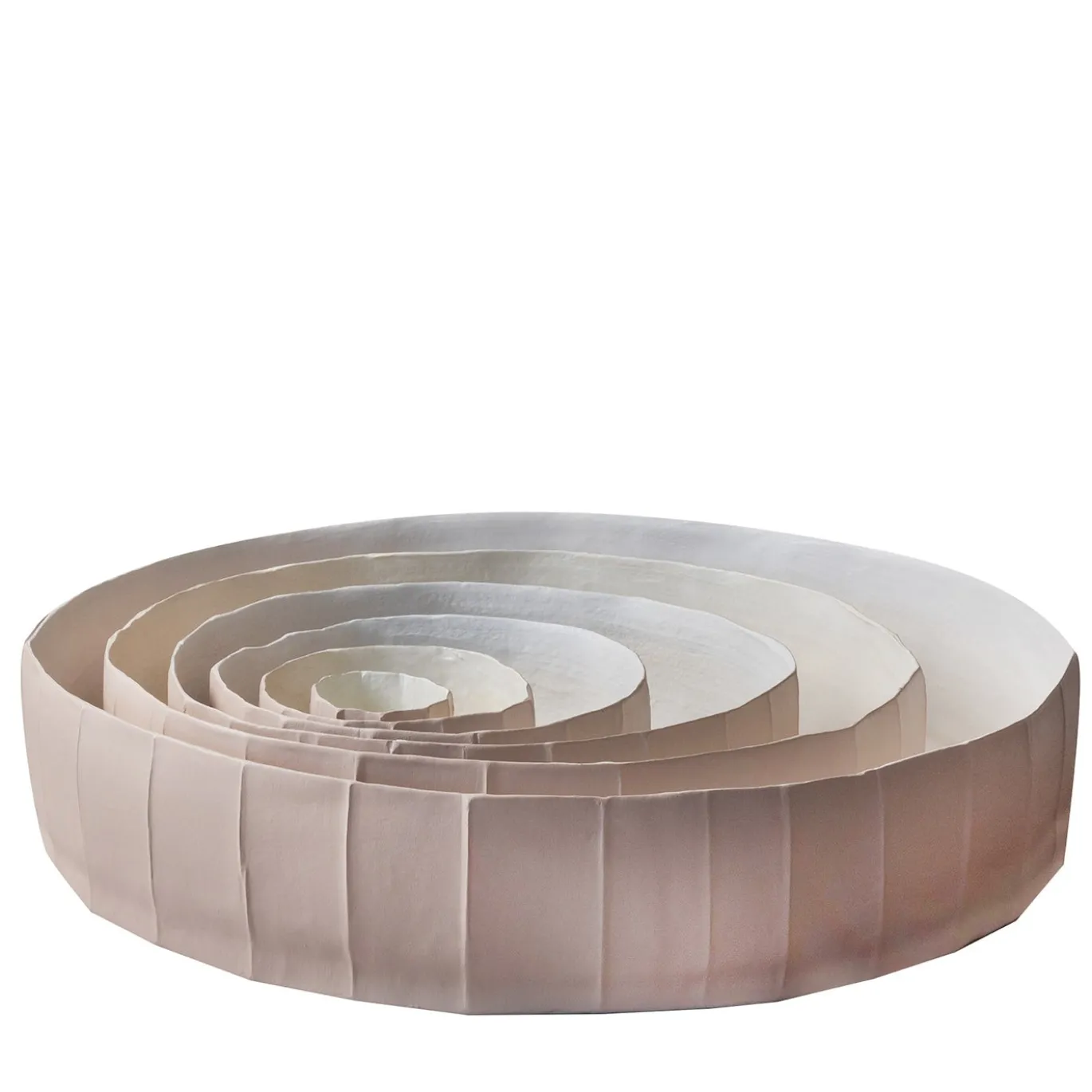 Centrotavola Ninfea Low Set Corteccia C12/Rosa antico