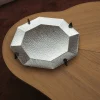 Centrotavola ottagonale Alegria in ottone argentato