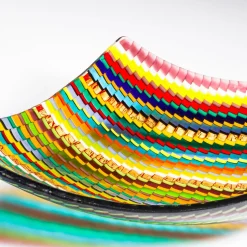 Centrotavola Rombo in vetro di Murano multicolore di Andrea Orso