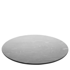 Centrotavola rotondo Convivio in marmo grigio Bardiglio