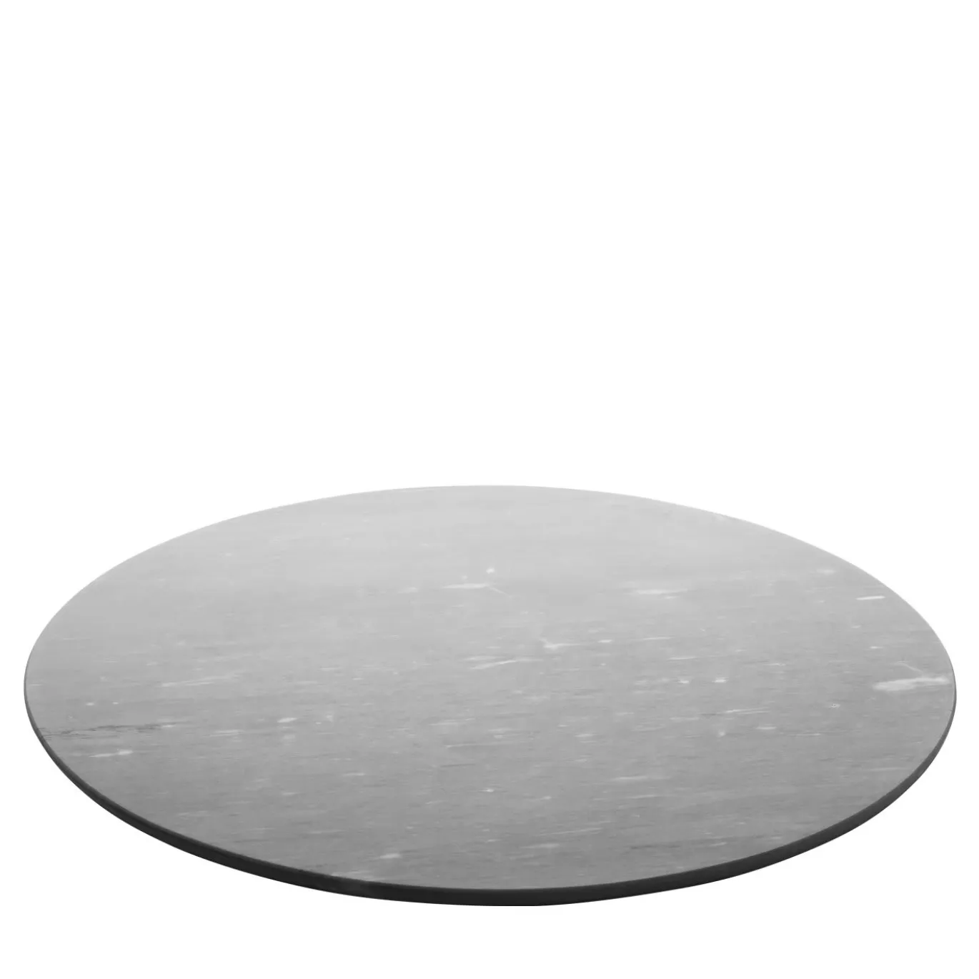 Centrotavola rotondo Convivio in marmo grigio Bardiglio