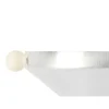 Centrotavola Triangular in ottone placcato argento con manici in pietra bianca