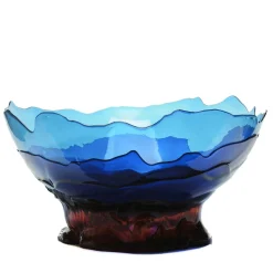 Centrotavola Vaso Big Collina Extracolor XXL in Resina Blu e Rosso Rubino