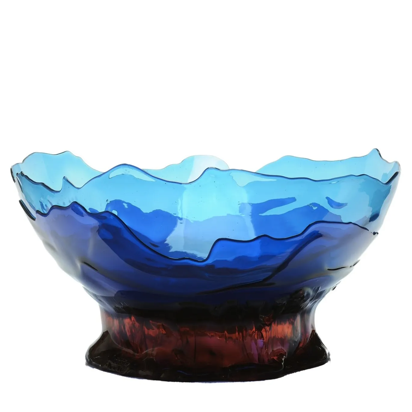 Centrotavola Vaso Big Collina Extracolor XXL in Resina Blu e Rosso Rubino