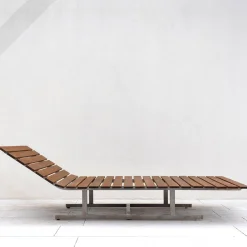 Chaise longue a slitta per esterni
