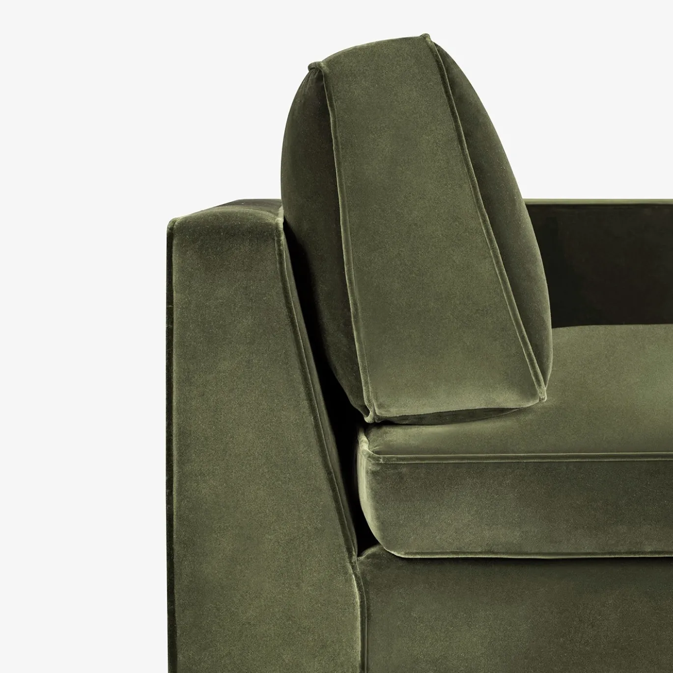 Chaise Longue Charles in Velluto Verde Acido