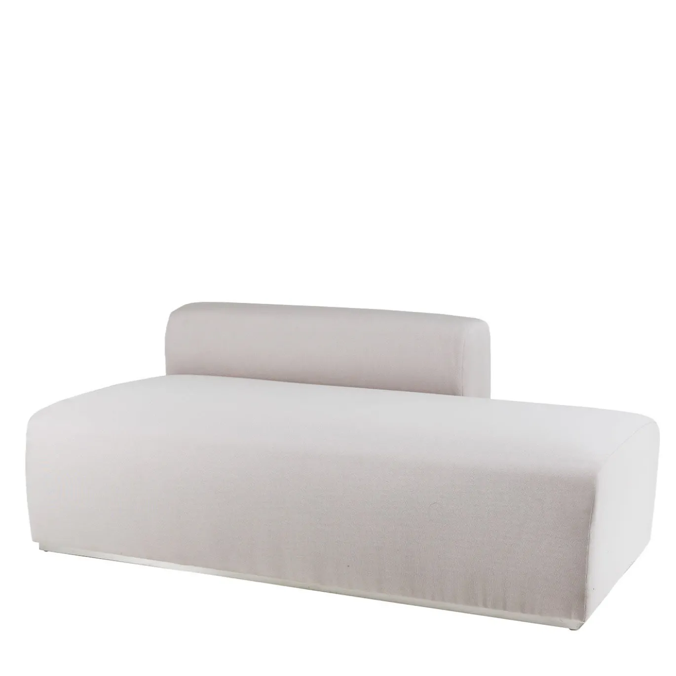 Chaise Longue Mahè Bianca con Bracciolo Sinistro di Angeletti & Ruzza
