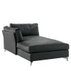 Chaise longue nera Bahia di Giuseppe Bavuso