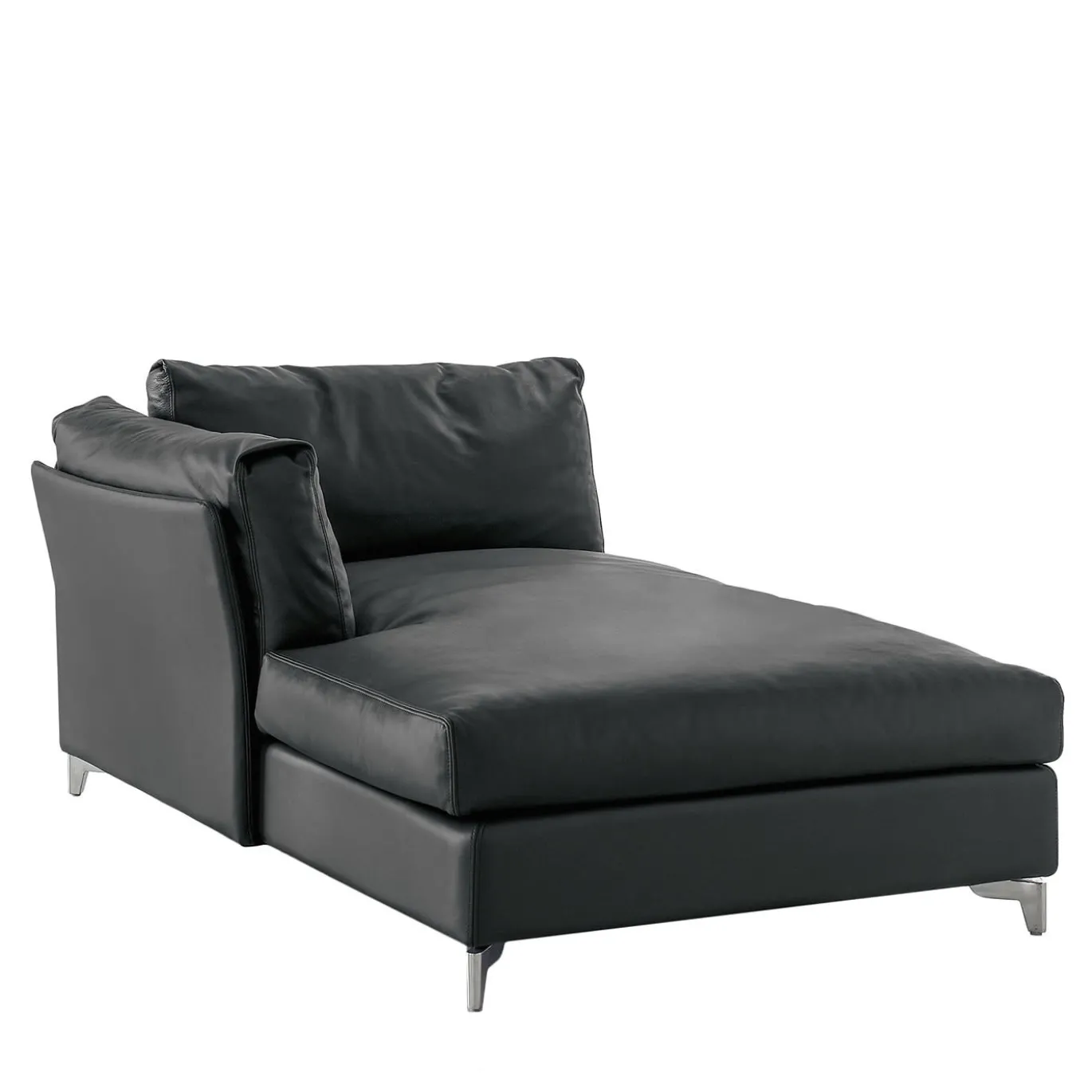 Chaise longue nera Bahia di Giuseppe Bavuso