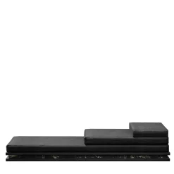 Chaise Lounge AR13 in legno e marmo Marquina nero