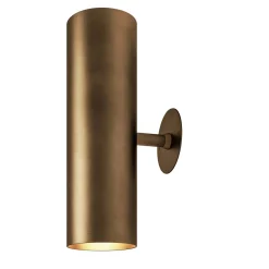 Cilindro Sunshine d114 Lampada da Parete in Ottone Bronzo Chiaro di Marco Pollice