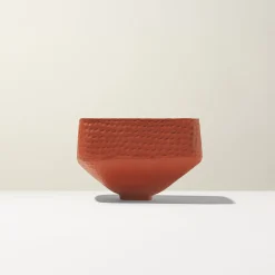 Ciotola alta Battuti Indian Red di Andrea Anastasio