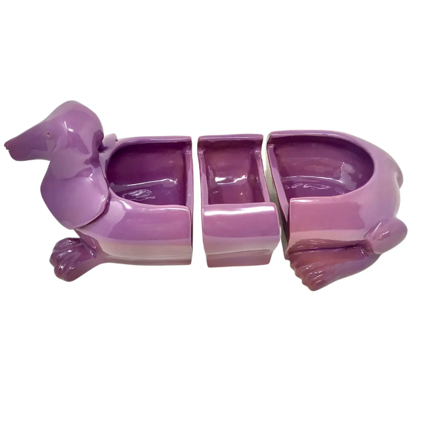 Ciotola cane viola a 3 pezzi