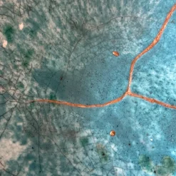 Ciotola Centrotavola in ceramica turchese Kintsugi