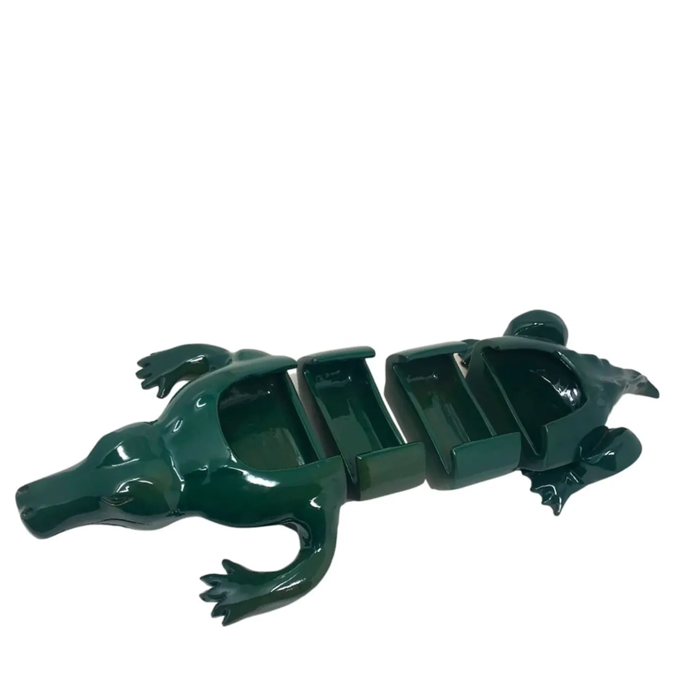 Ciotola coccodrillo verde a 4 pezzi