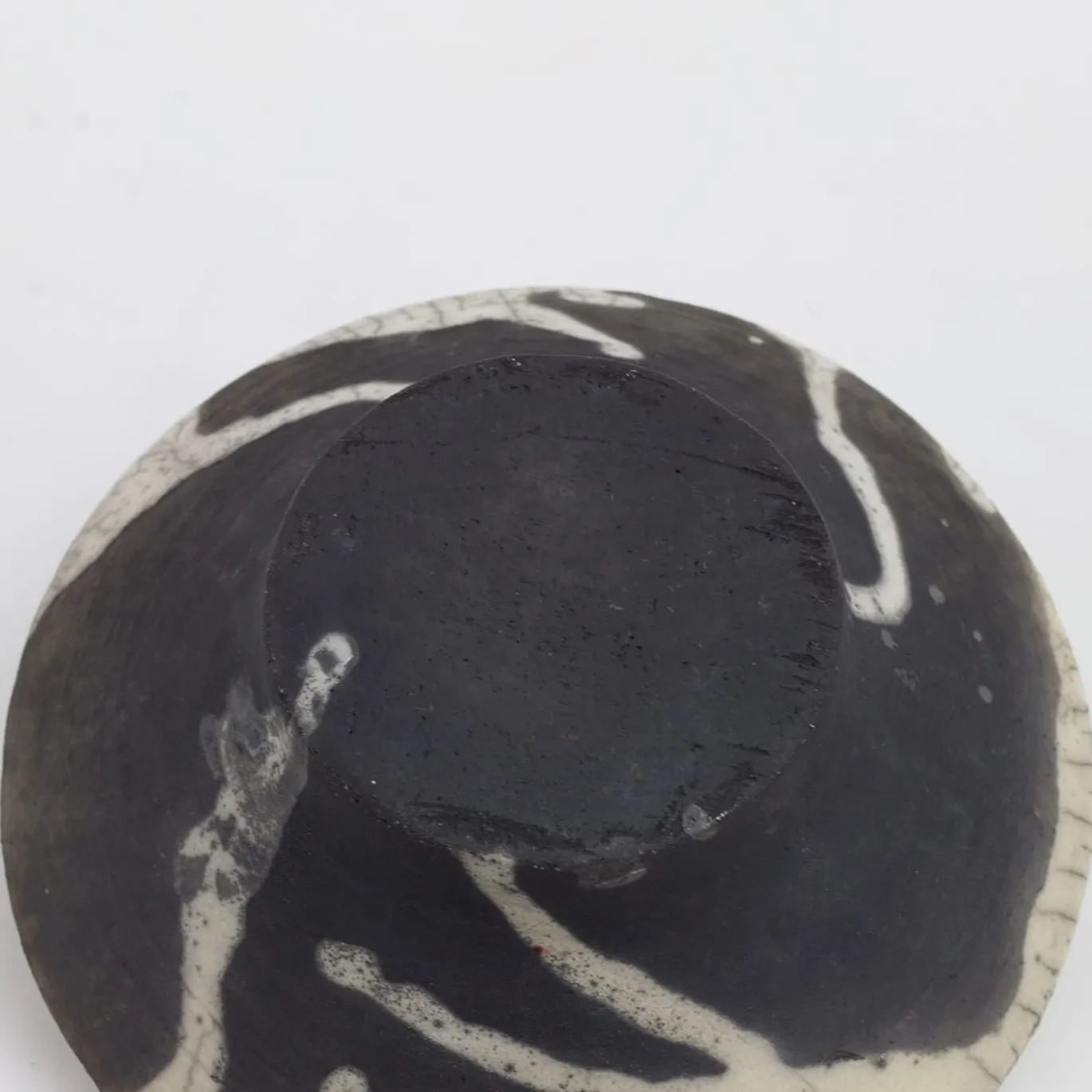 Ciotola Cratere in Ceramica Raku Bianca