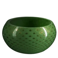Ciotola decorativa Mocenigo oro e verde scuro