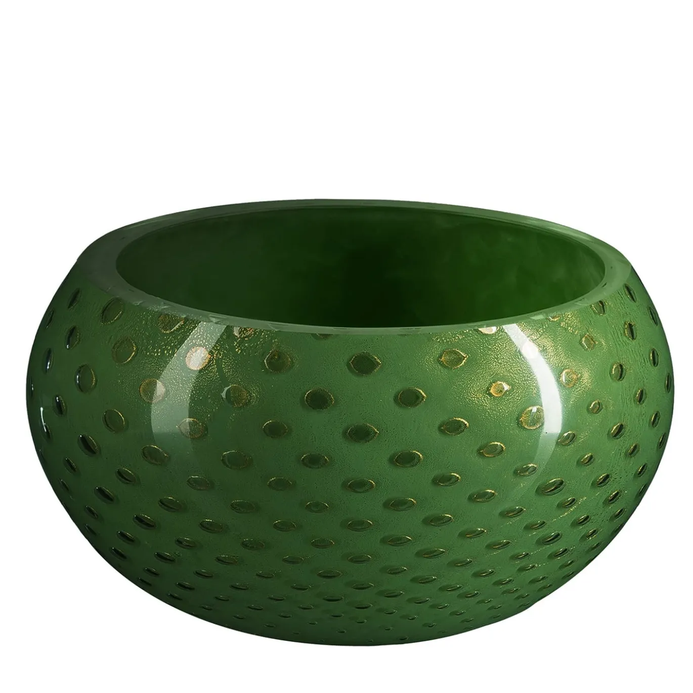 Ciotola decorativa Mocenigo oro e verde scuro